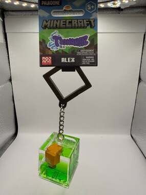 Paladone Minecraft Tsunameez Alex Liquid Water Cube Keychain